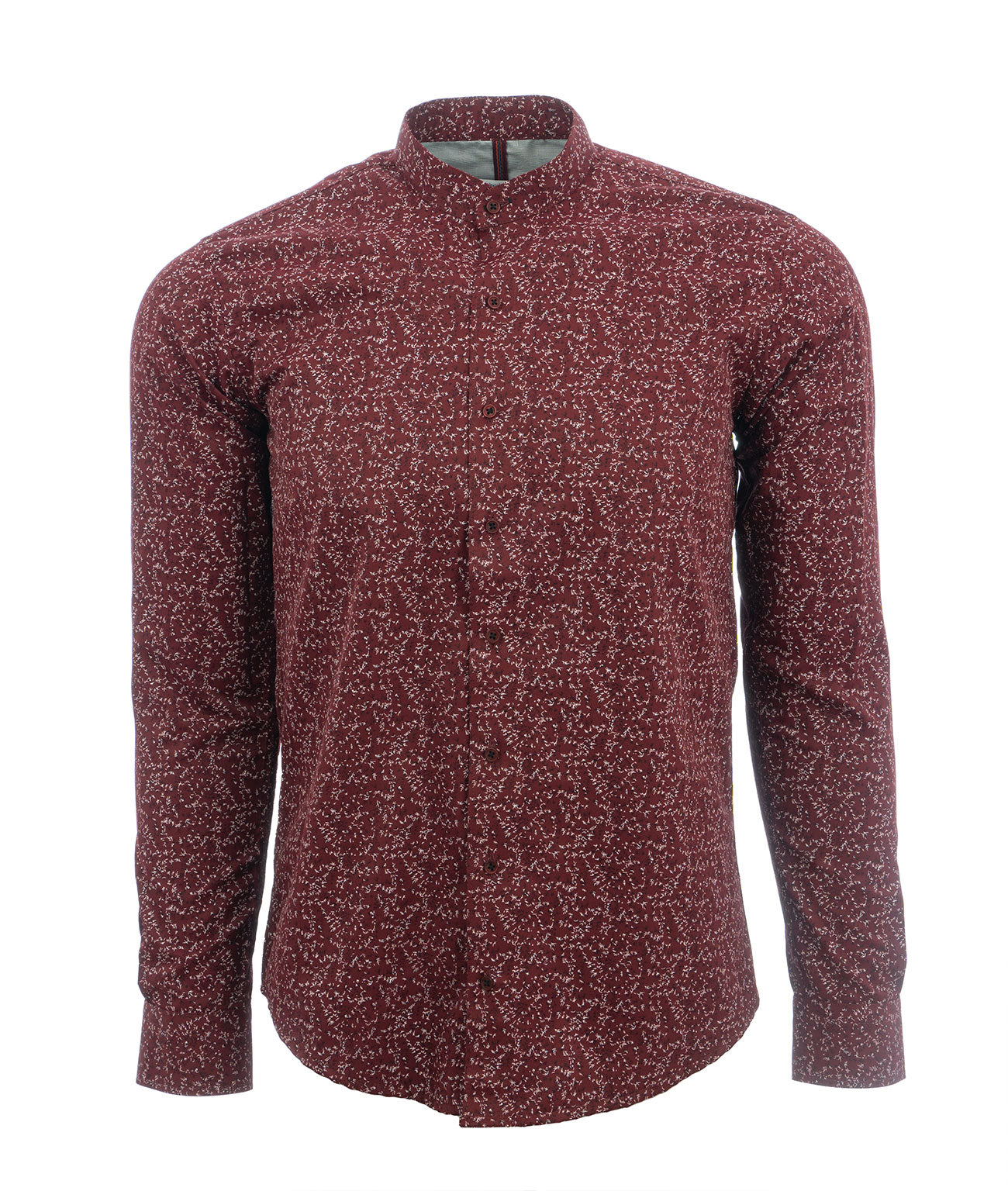 Camisa rojo vino hombre online