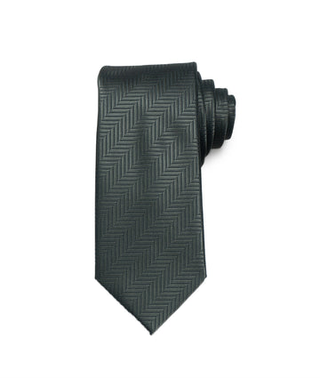 Corbata Gris Oscura Zigzag