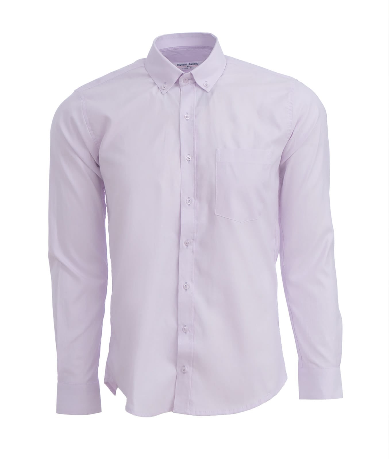 Camisa Oxford Lila Claro